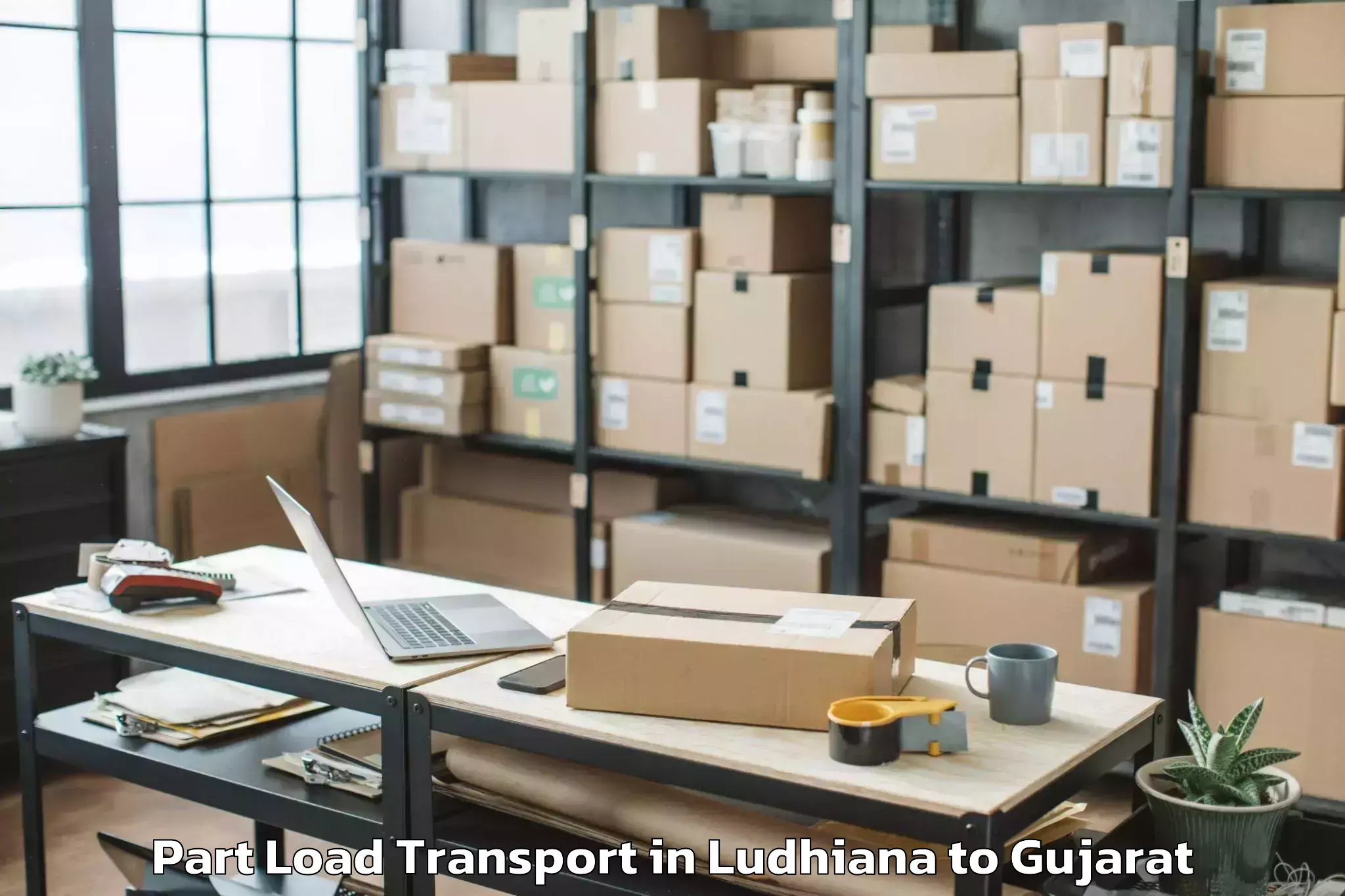 Professional Ludhiana to Kandla Part Load Transport